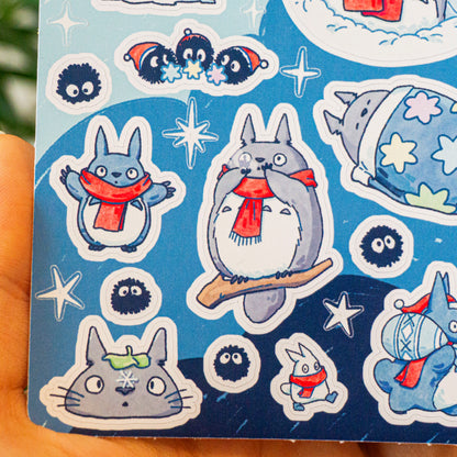 Totoro Kış - Sticker Sayfası