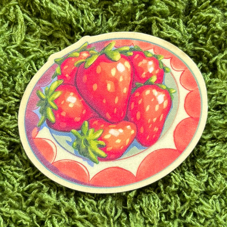 Çilek Tabağı - Sticker