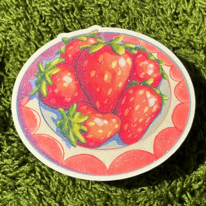 Çilek Tabağı - Sticker