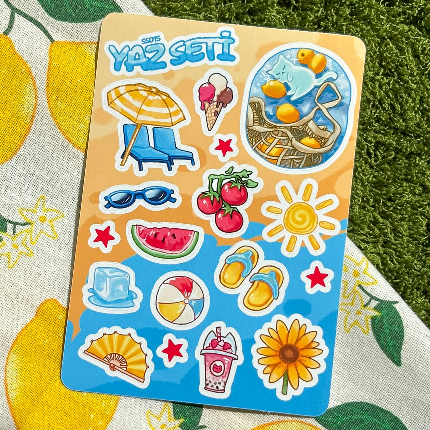 Yaz Seti - Sticker Sayfası