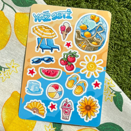 Yaz Seti - Sticker Sayfası
