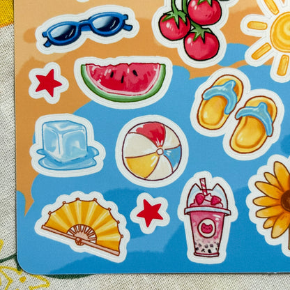 Yaz Seti - Sticker Sayfası