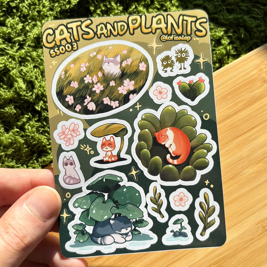 Cats and Plants - Sticker Sheet