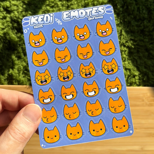 Kedi emotes - Sticker Sheet