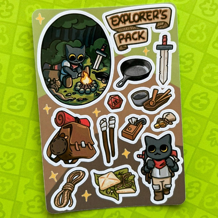Explorer's Pack - Sticker Sayfası